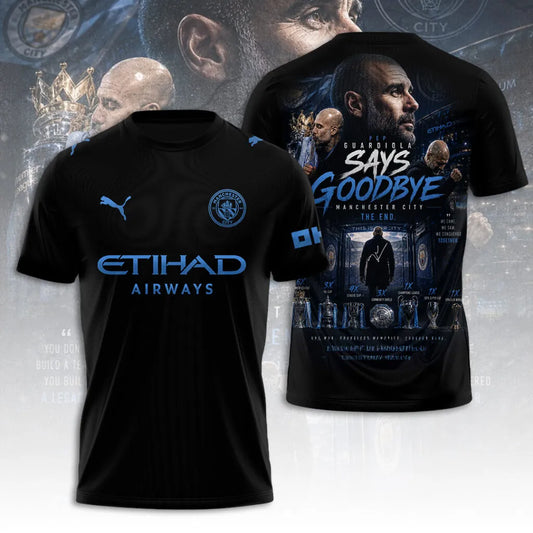 Limited Edition Manchester City Says Goodbye Pep Guardiola Shirt