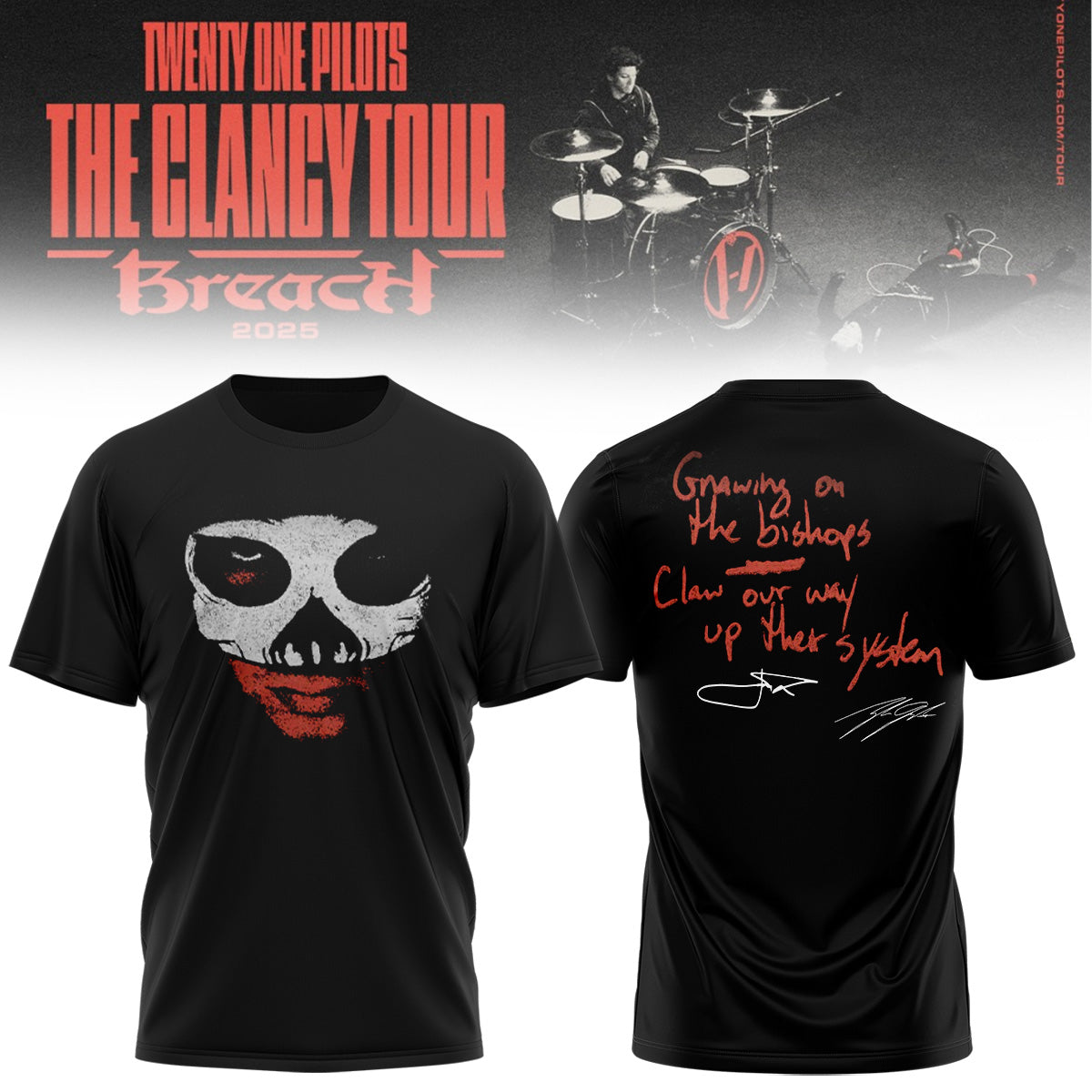 Twenty One Pilots The Clancy Tour: Breach tshirt