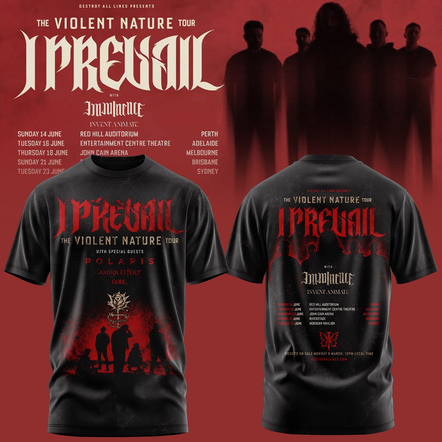 I PREVAIL – THE VIOLENT NATURE TOUR TEE
