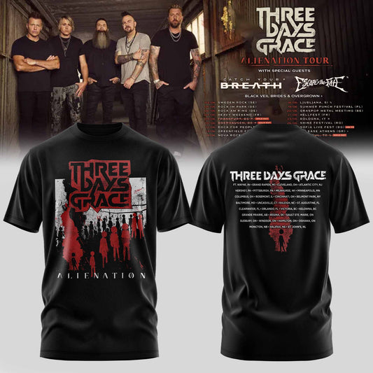 THREE DAYS GRACE – ALIENATION TOUR 2026 OFFICIAL TSHIRT COLLECTION