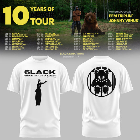 10 Years of 6LACK Tour T-shirt