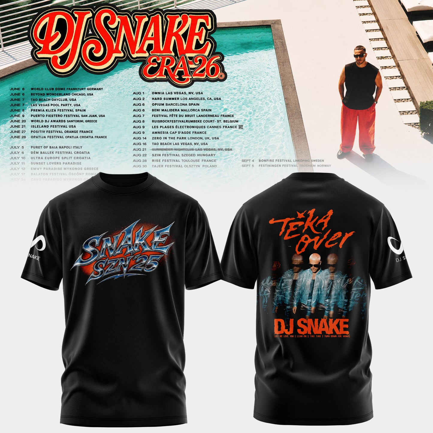 DJ Snake – Tour Era 2026 Limited Tshirt Edition Collection Is Here