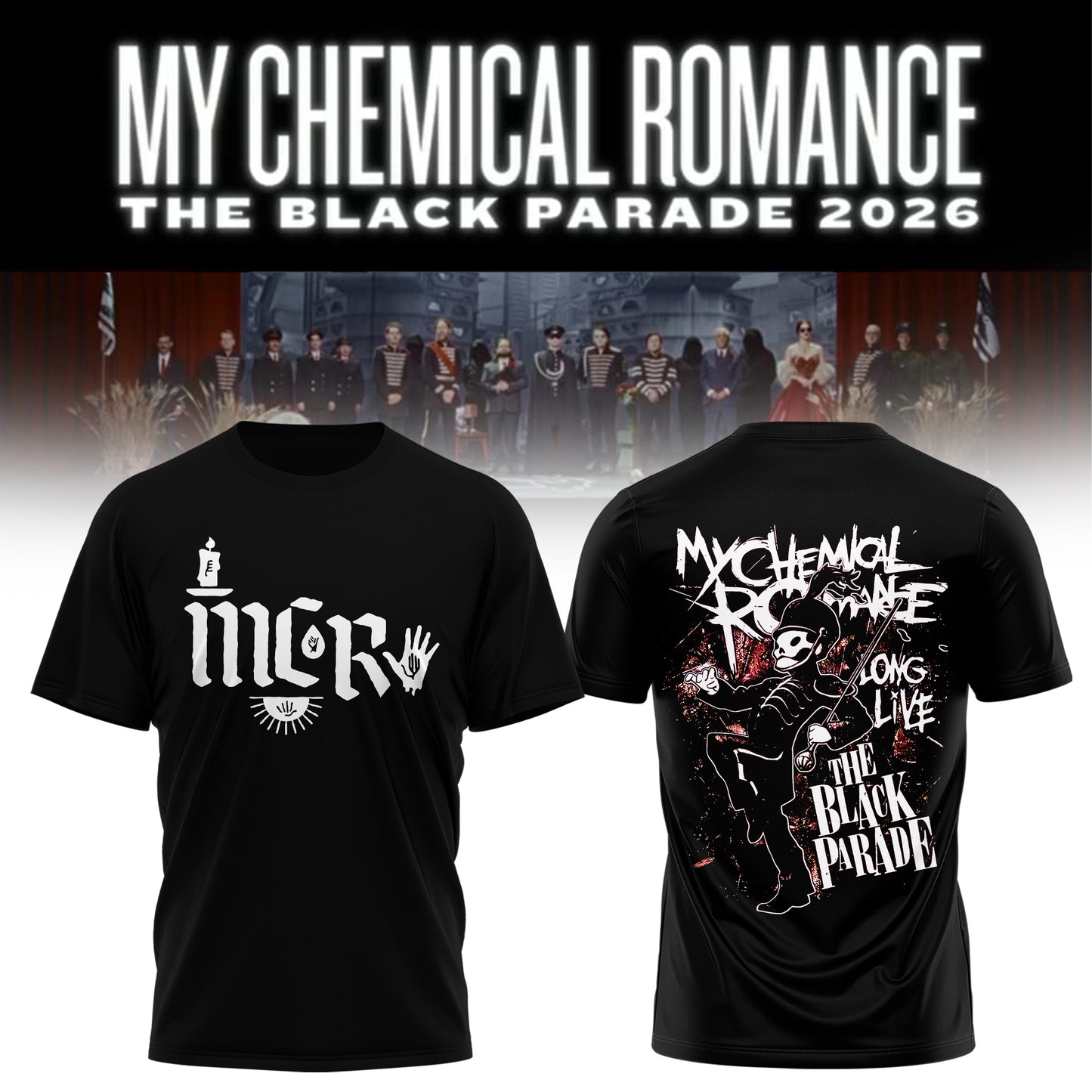 Limited Edition MCR The Black Parade 2026 Tour TShirt