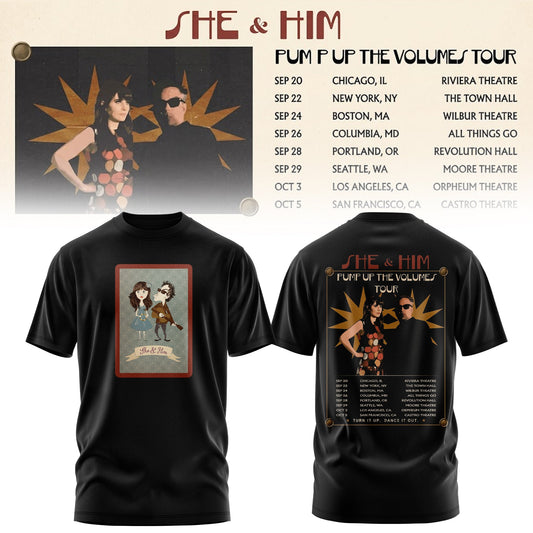 SHE & HIM – PUMP UP THE VOLUME COLLECTION TEE