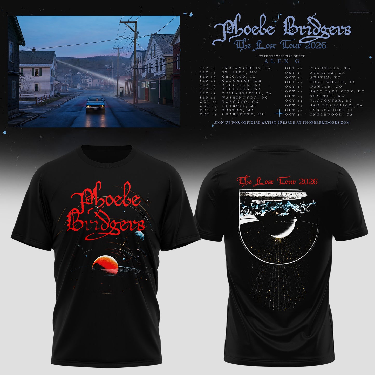 PHOEBE BRIDGERS – THE LOST TOUR 2026 COLLECTION TEE