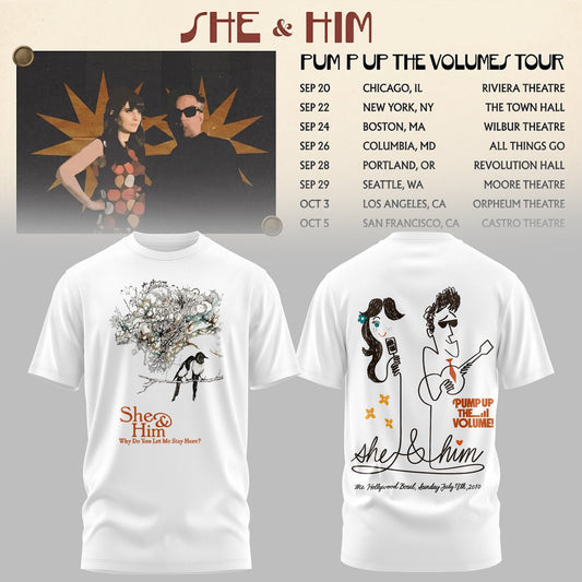 SHE & HIM – PUMP UP THE VOLUME COLLECTION TEE