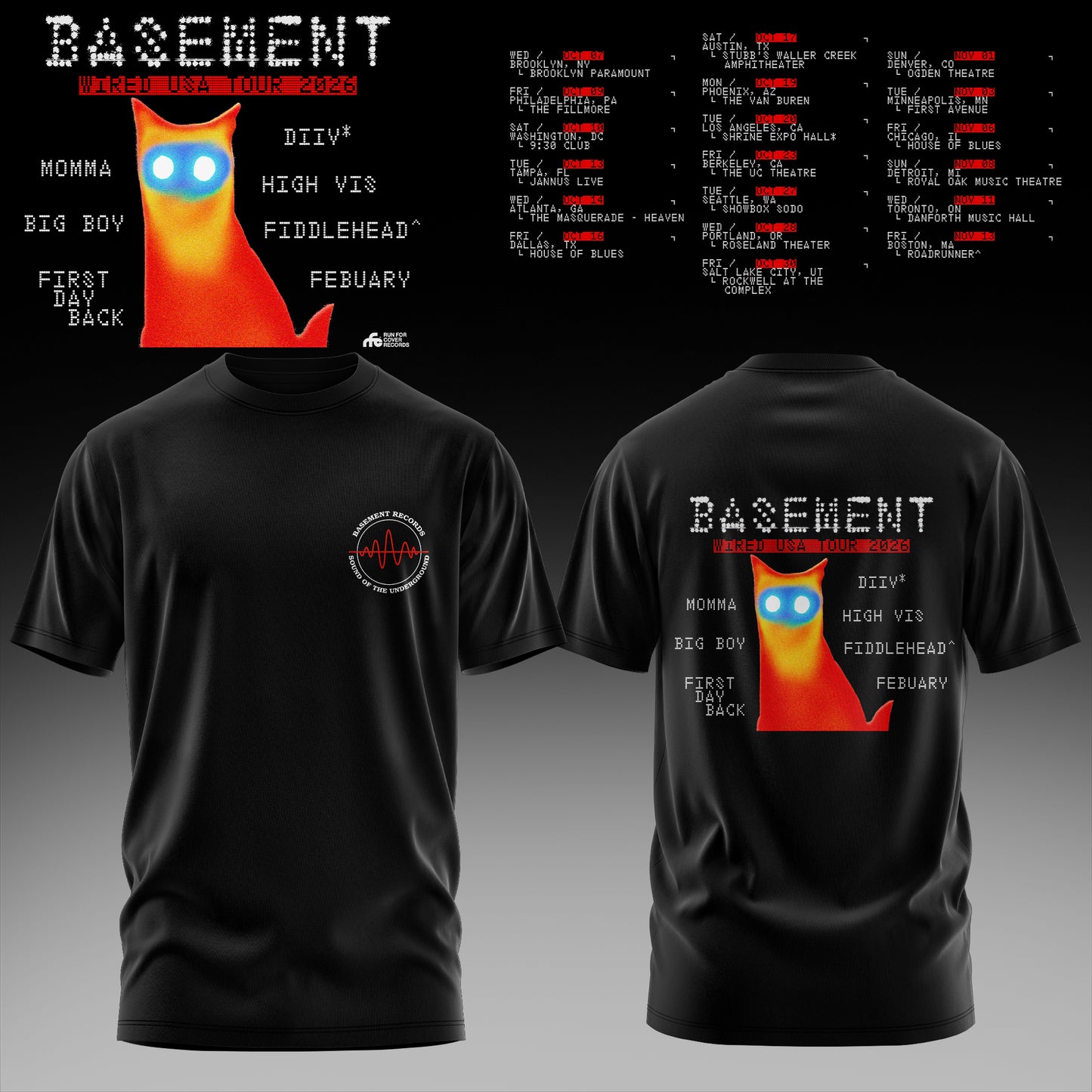 Basement – WIRED USA Tour 2026 Limited Tshirt