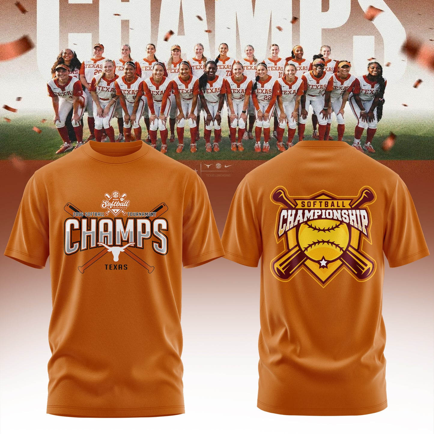 2026 SEC Softball Tournament Champions Tshirt