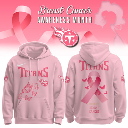 Wear It Pink 2025 - Tennessee Titans Breast Cancer Awareness Edition Hoodie