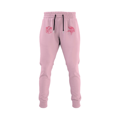Wear It Pink 2025 - Minnesota Vikings Breast Cancer Awareness Edition Hoodie