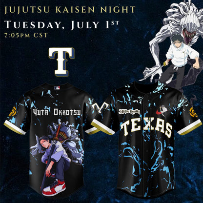 _,,Texas Rangers x Jujutsu Kaisen 2025 Baseball Jersey