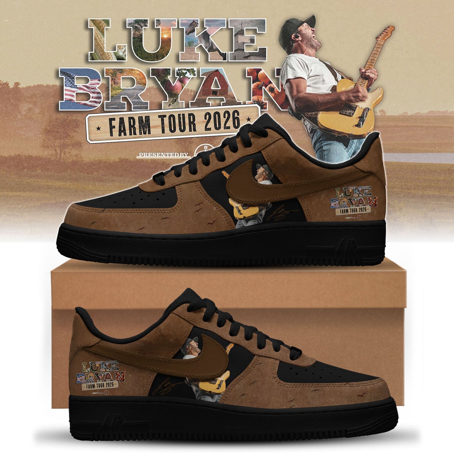 The Word On The Street Tour Luke Bryan Limited Edition Air Force 1 V3