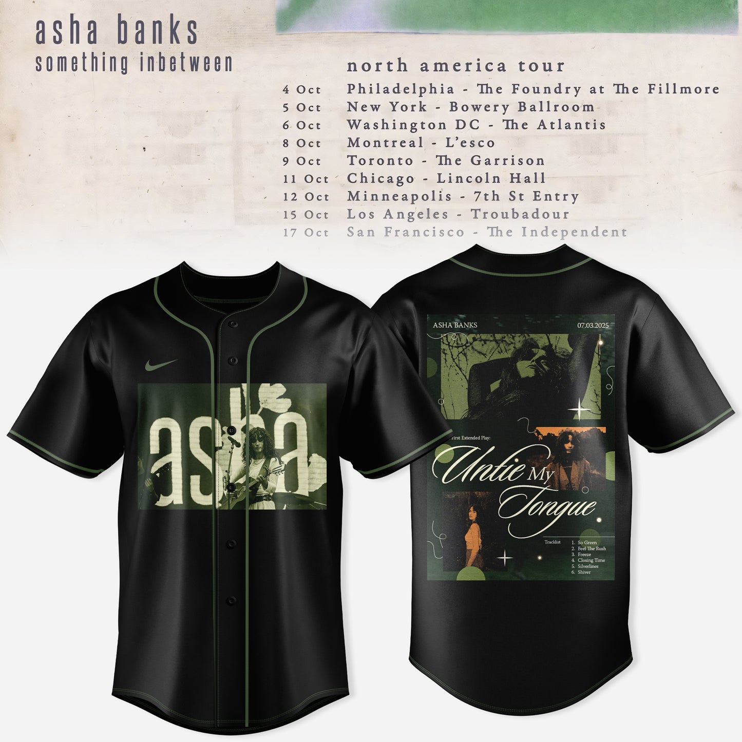 ASHA BANKS – SOMETHING INBETWEEN TOUR JERSEY