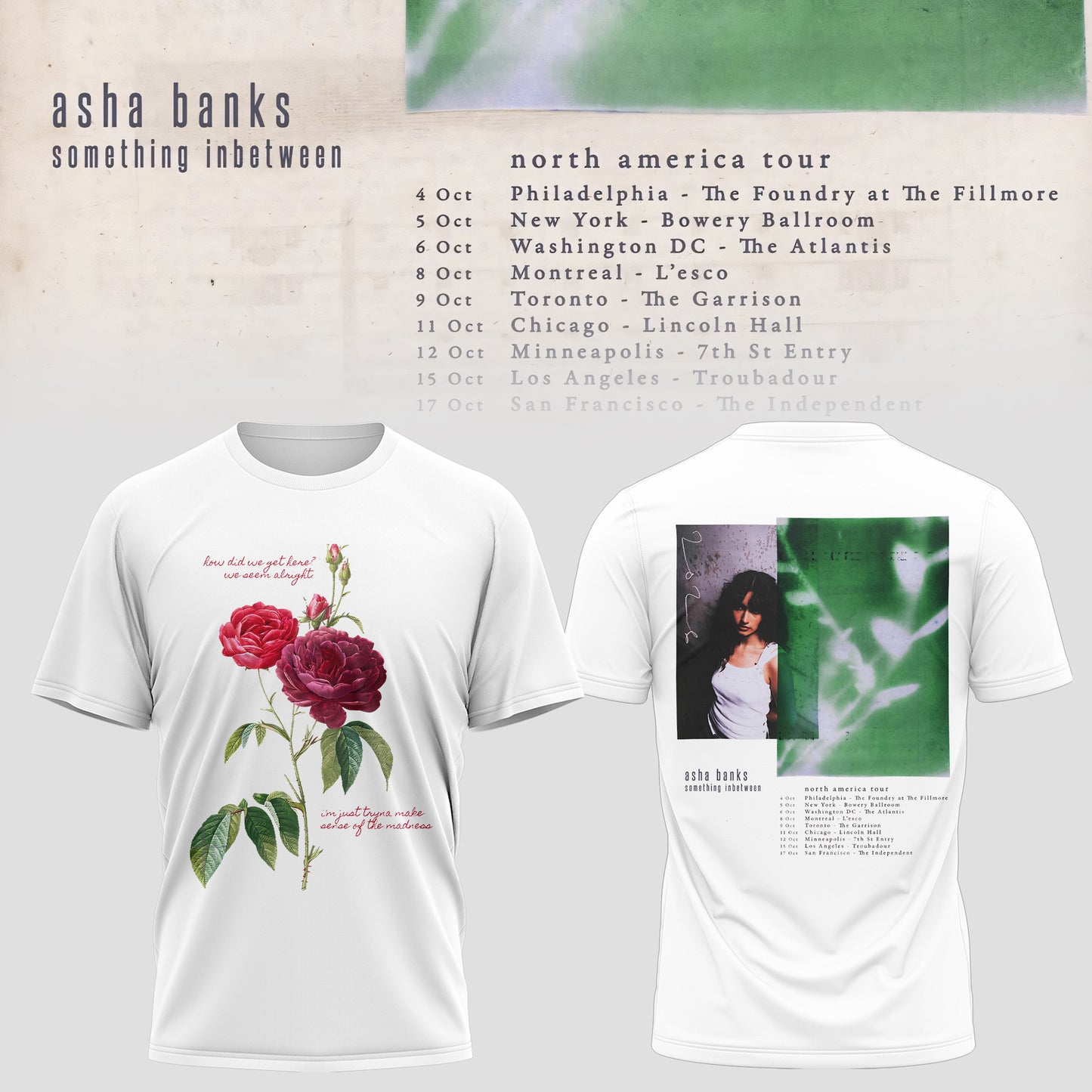 ASHA BANKS – SOMETHING INBETWEEN TOUR TEE
