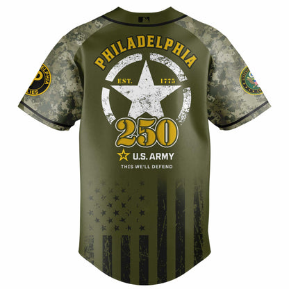 Philadelphia Phillies x 250 U.S. ARMY Jersey 03