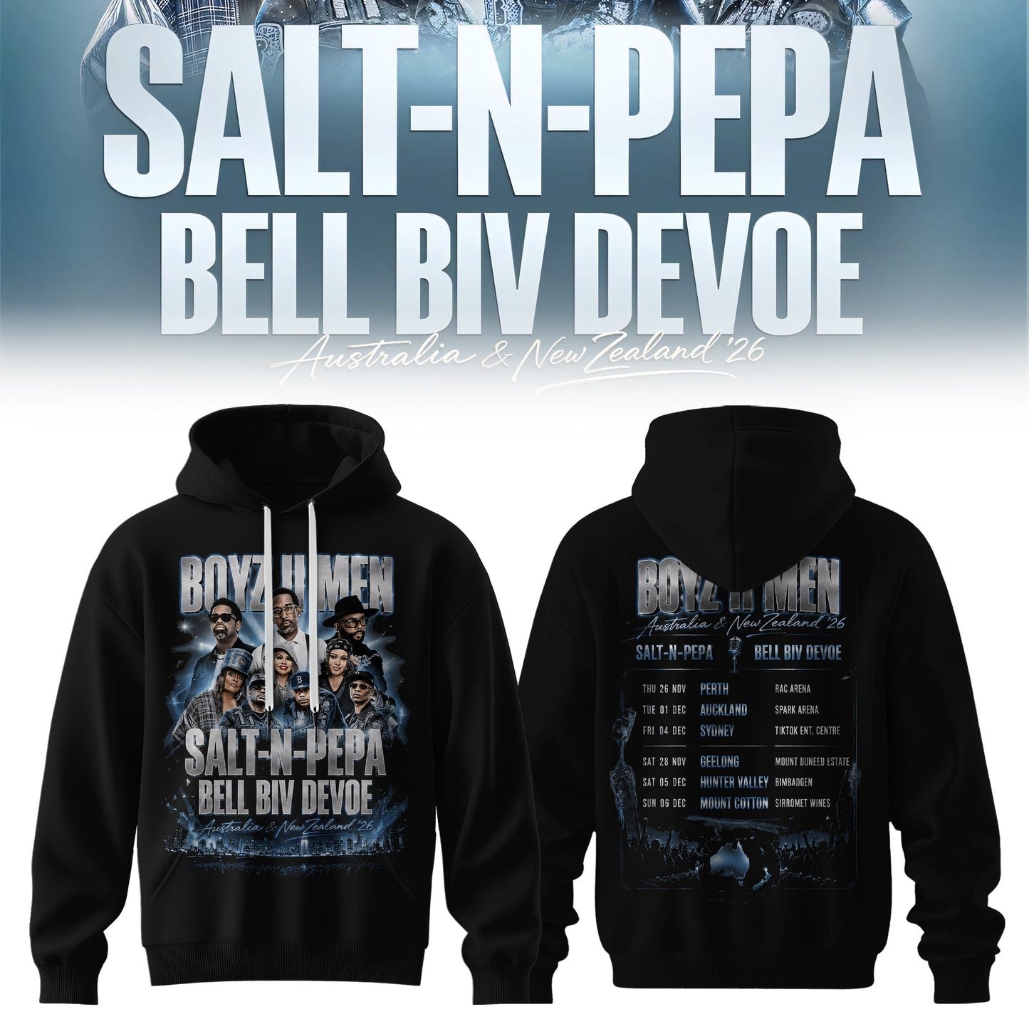 SALT-N-PEPA • BOYZ II MEN • BELL BIV DEVOE COLLECTION HOODIE