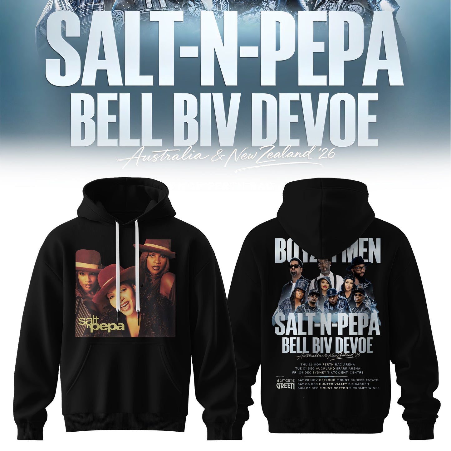 SALT-N-PEPA • BOYZ II MEN • BELL BIV DEVOE COLLECTION HOODIE
