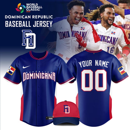 _ Dominican Republic Baseball 2026 World Baseball Classic Jersey Limited Edition Blue