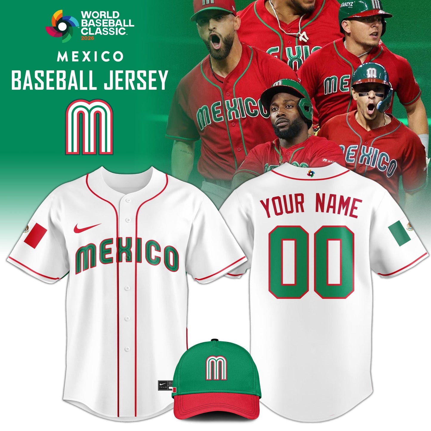 _ Mexico Baseball 2026 World Baseball Classic Jersey Limited Edition White