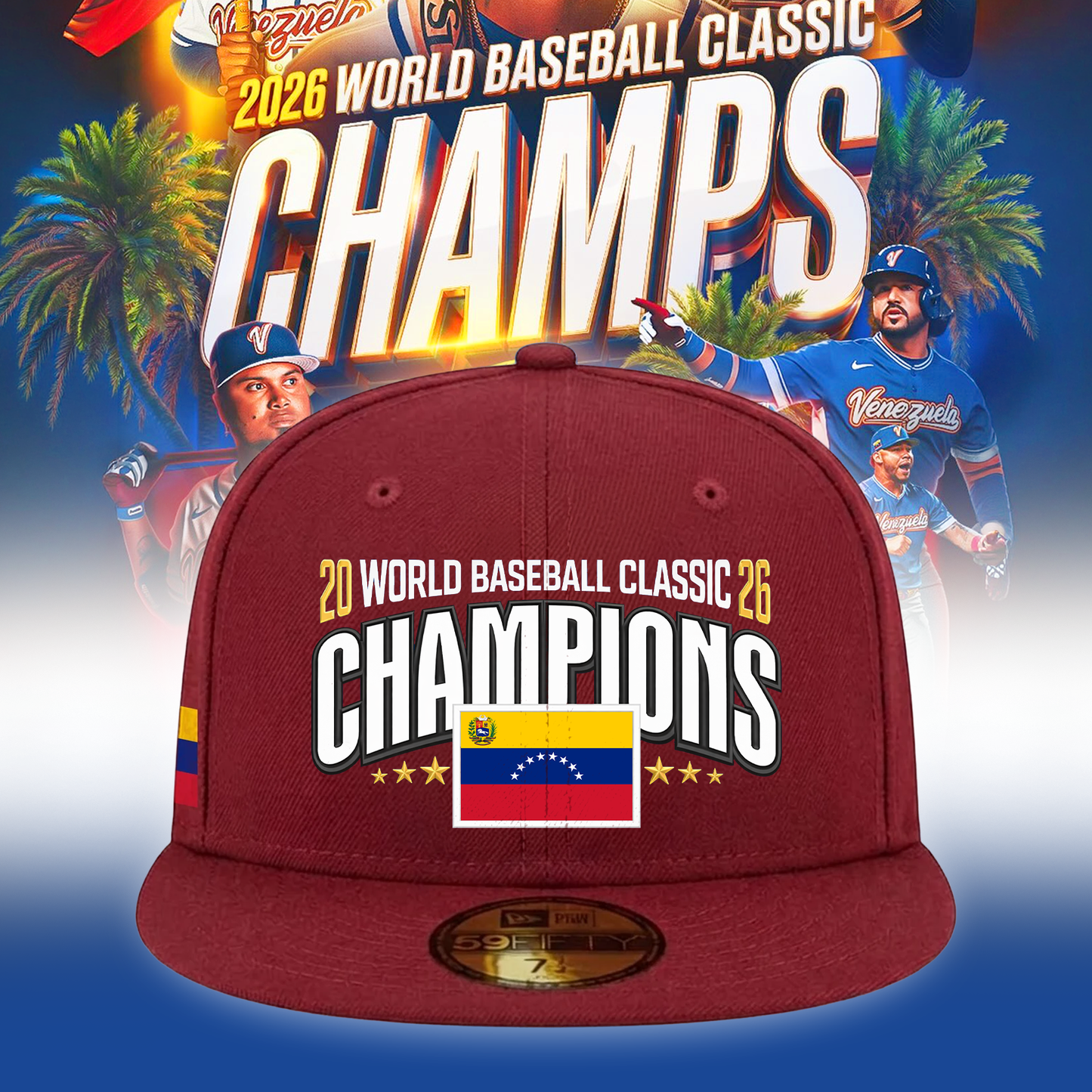 Venezuela Baseball 2026 World Baseball Classic Champions Snapback Hat