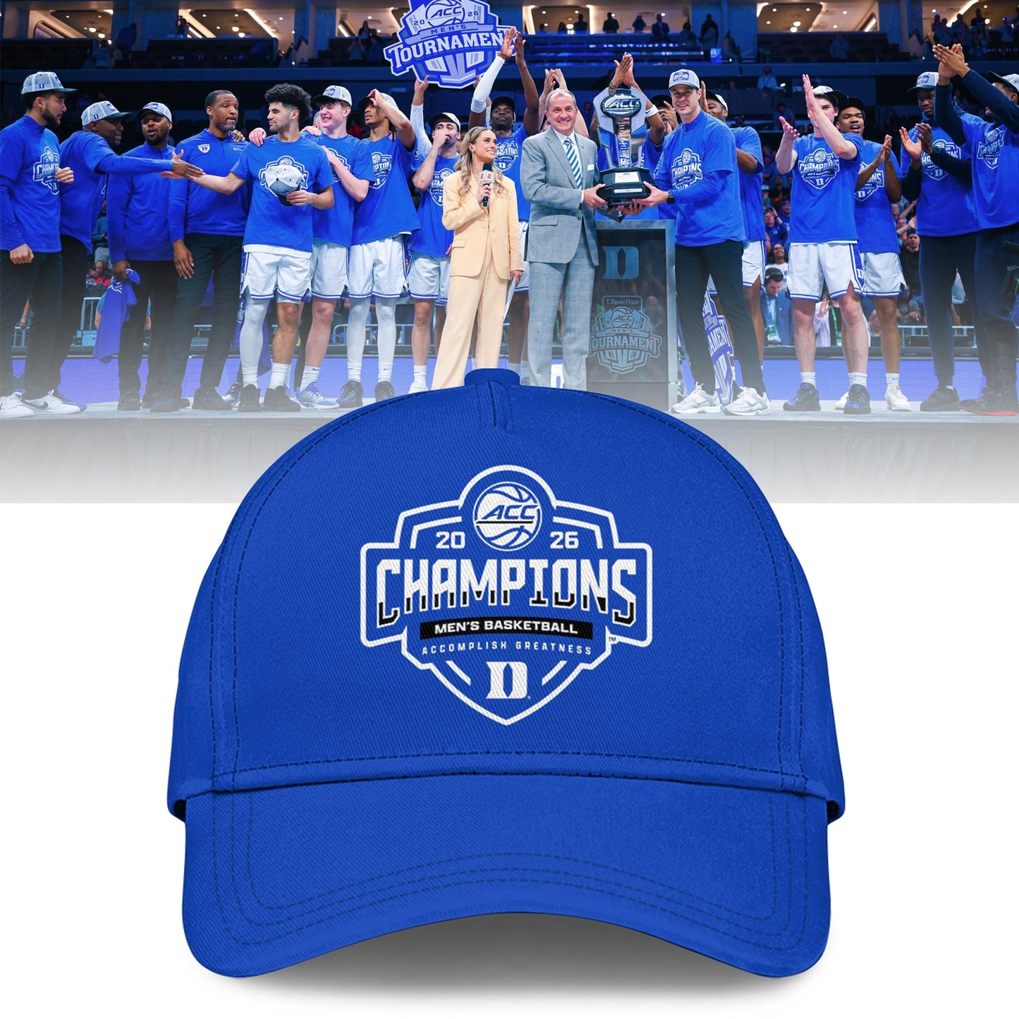 Duke 2026 ACC Men’s Basketball Tournament Champions Locker Room T-shirt
