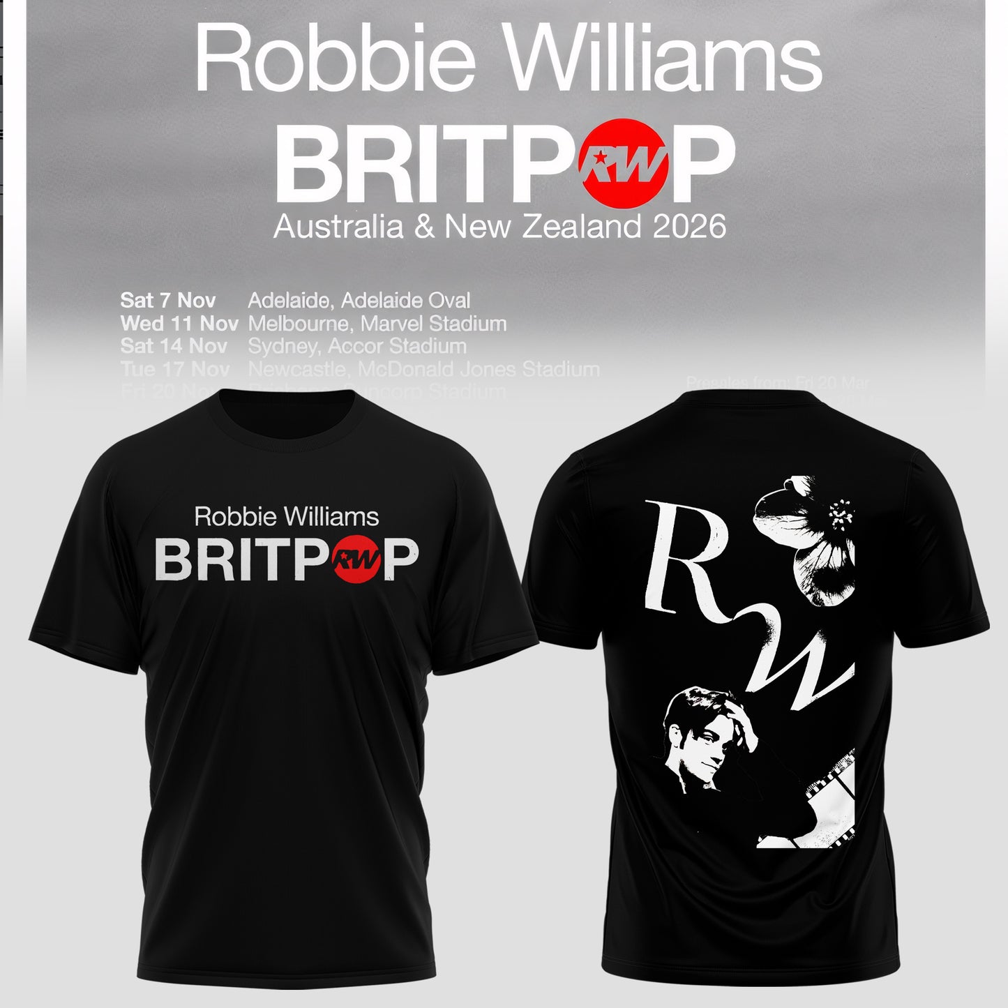 BRITPOP World Tour – Australia & New Zealand Limited Tshirt