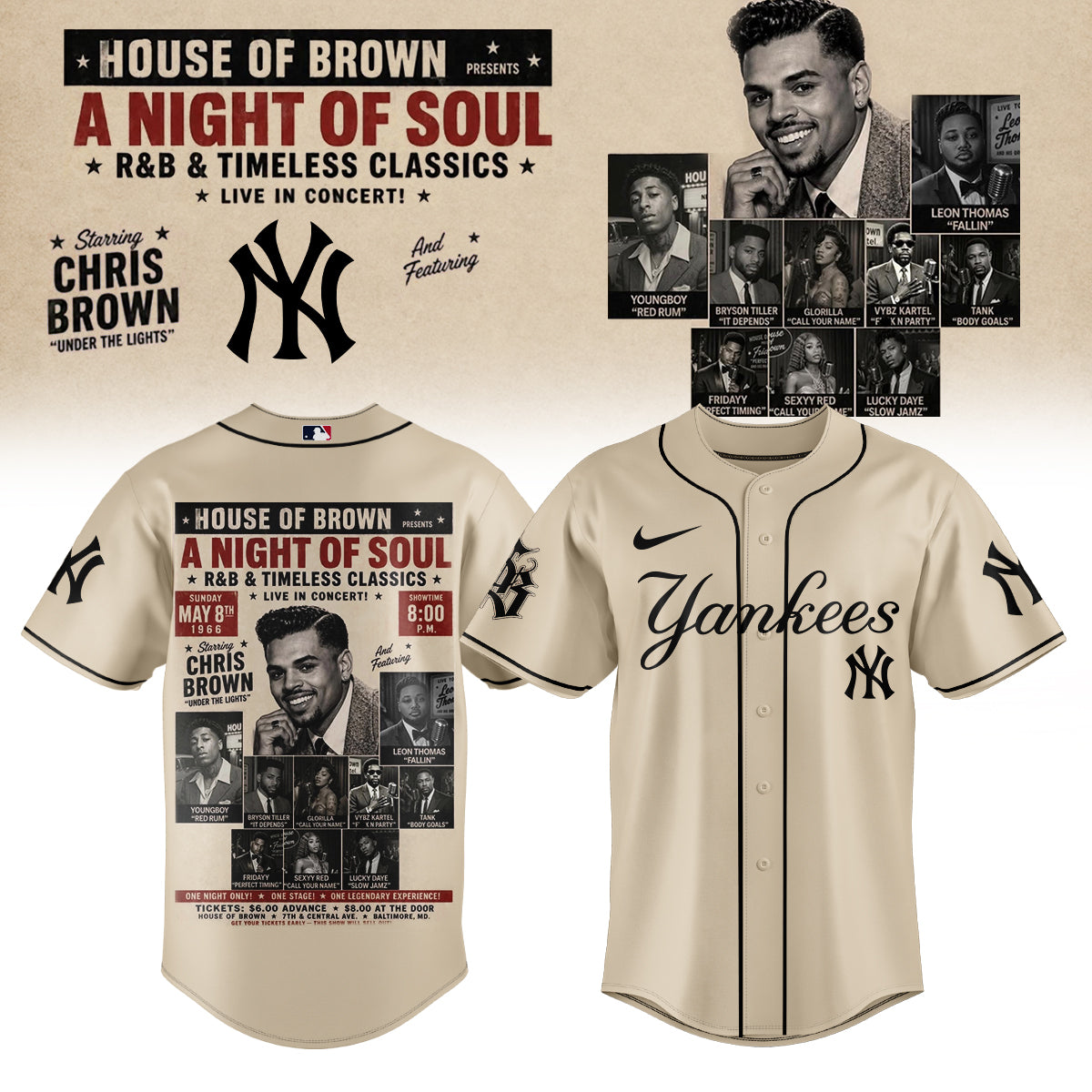 Chris brown x Baseball – New JERSEY(All Team )