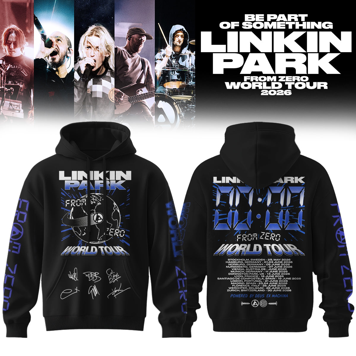 LINKIN PARK x DEUS EX MACHINA World Tour shirt( Signature )
