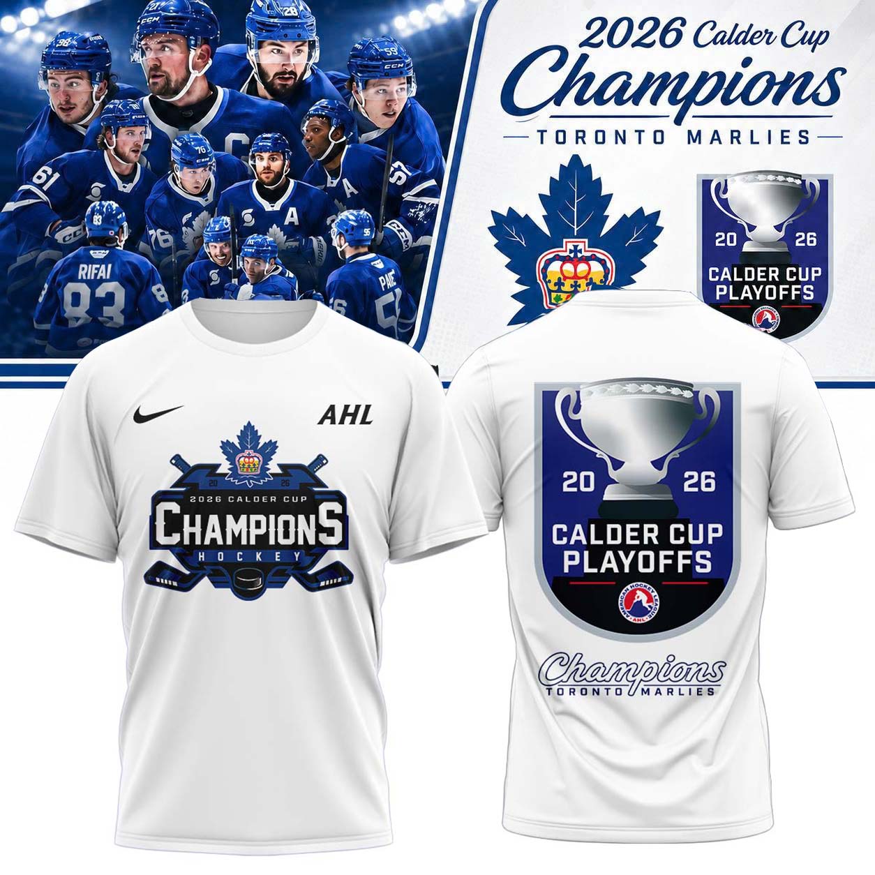 Toronto Marlies: 2026 Calder Cup Champions – Limited Edition T shirt