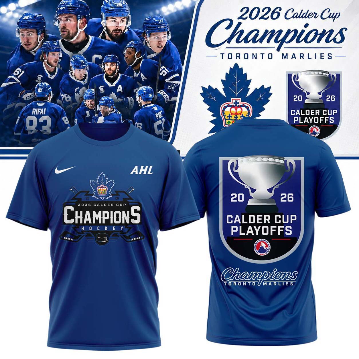 Toronto Marlies: 2026 Calder Cup Champions – Limited Edition T shirt