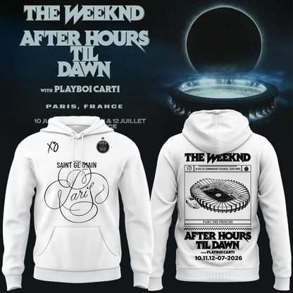 Paris Saint-Germain F.C. x The Weekend White Hoodie 2026