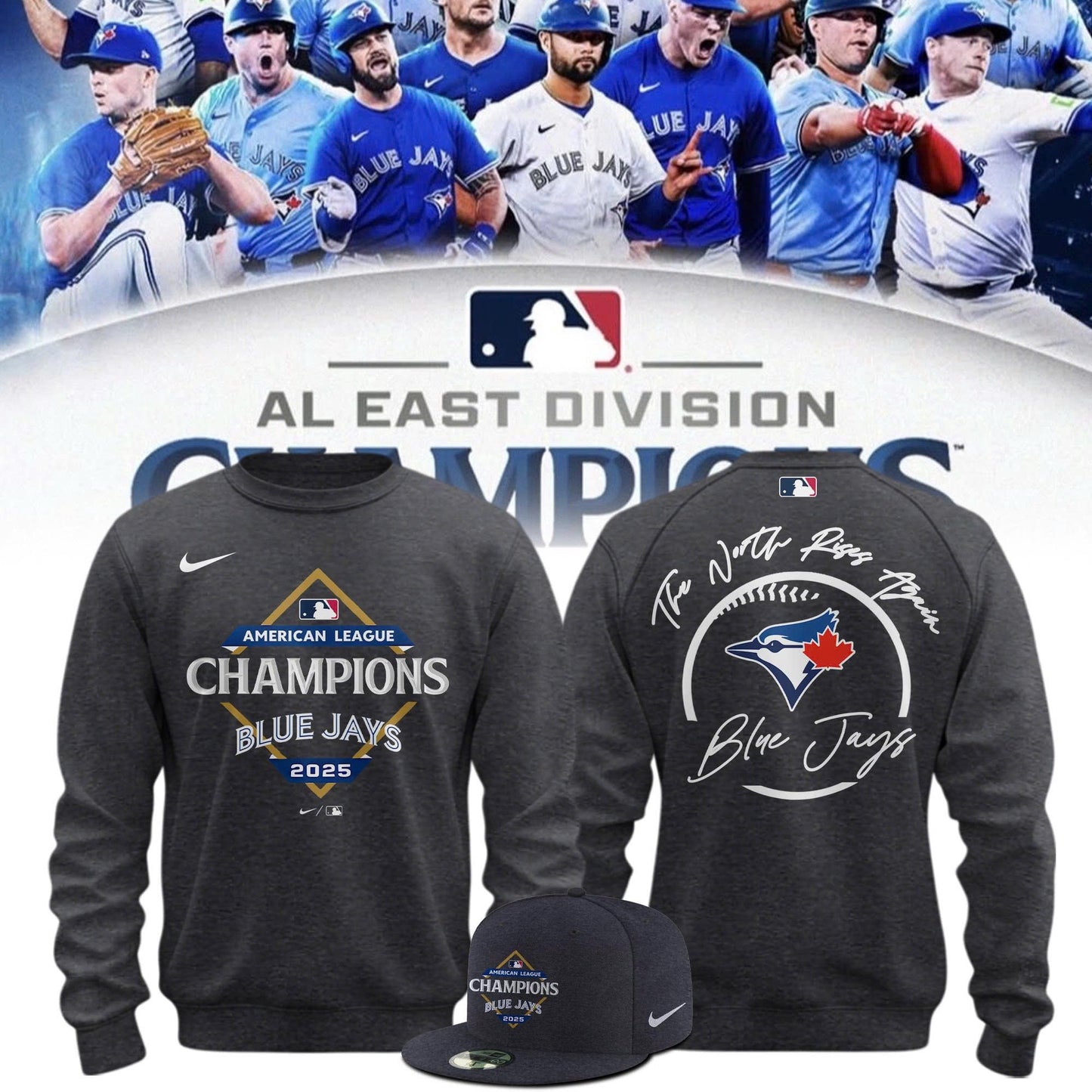 2025 American League Champions Toronto Blue Jays Sweatshirt - Blue Jays King of the American League Gray Sweatshirt