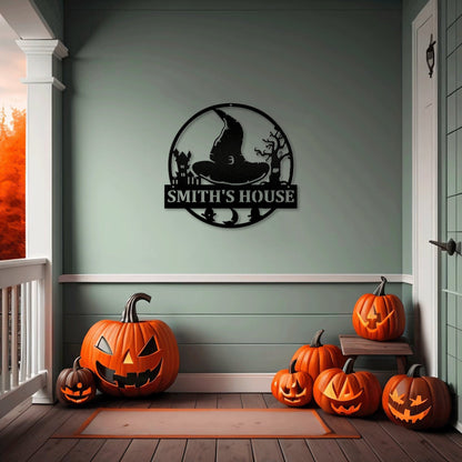 The Hat Of Witch Customized Metal Wall Art for Anniversary, Halloween Decorations Outdoor, Halloween Decorations Outdoor, Halloween Gift.1