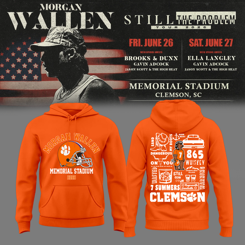 Morgan Wallen: The Clemson Takeover Hoodie Limited Tour Drop