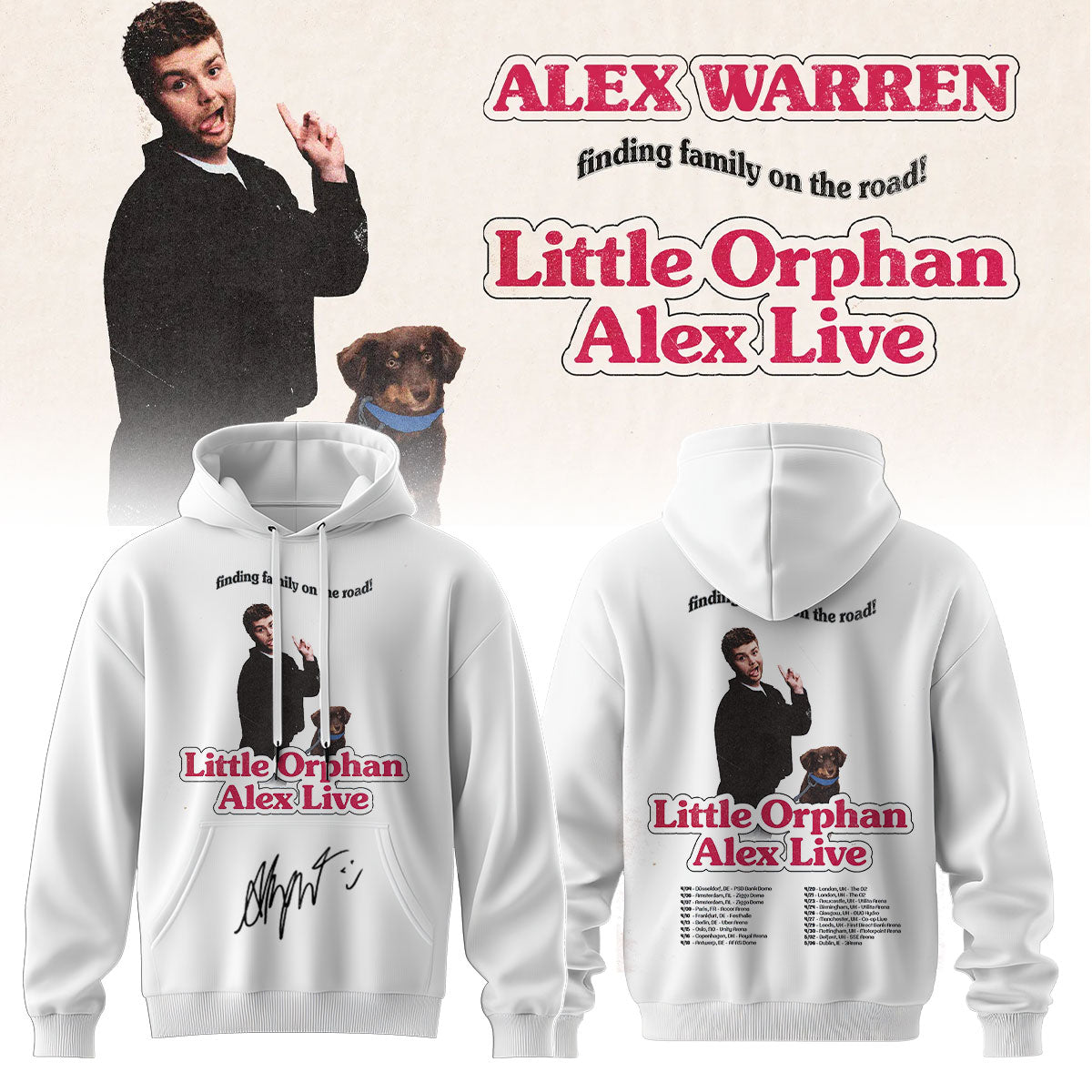 ,Alex Warren’s “Little Orphan Alex” Tour Hoodie