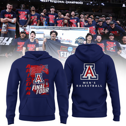 Arizona Wildcats 2026 Men's Basketball Tournament March Madness Final Four Hoodie