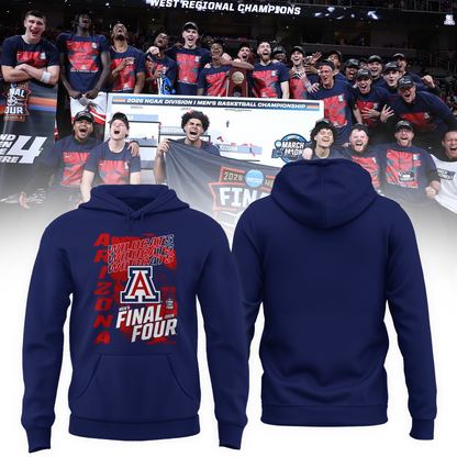 Arizona Wildcats 2026 Men's Basketball Tournament March Madness Final Four Hoodie