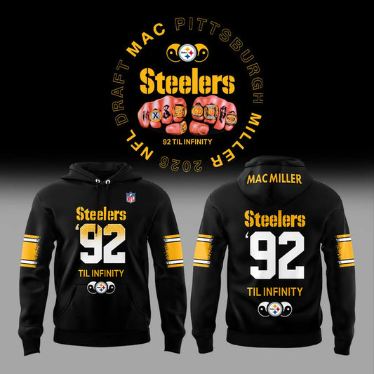 Pittsburgh Steelers × Mac Miller 92 Til Infinity Hoodie - Limited Edition