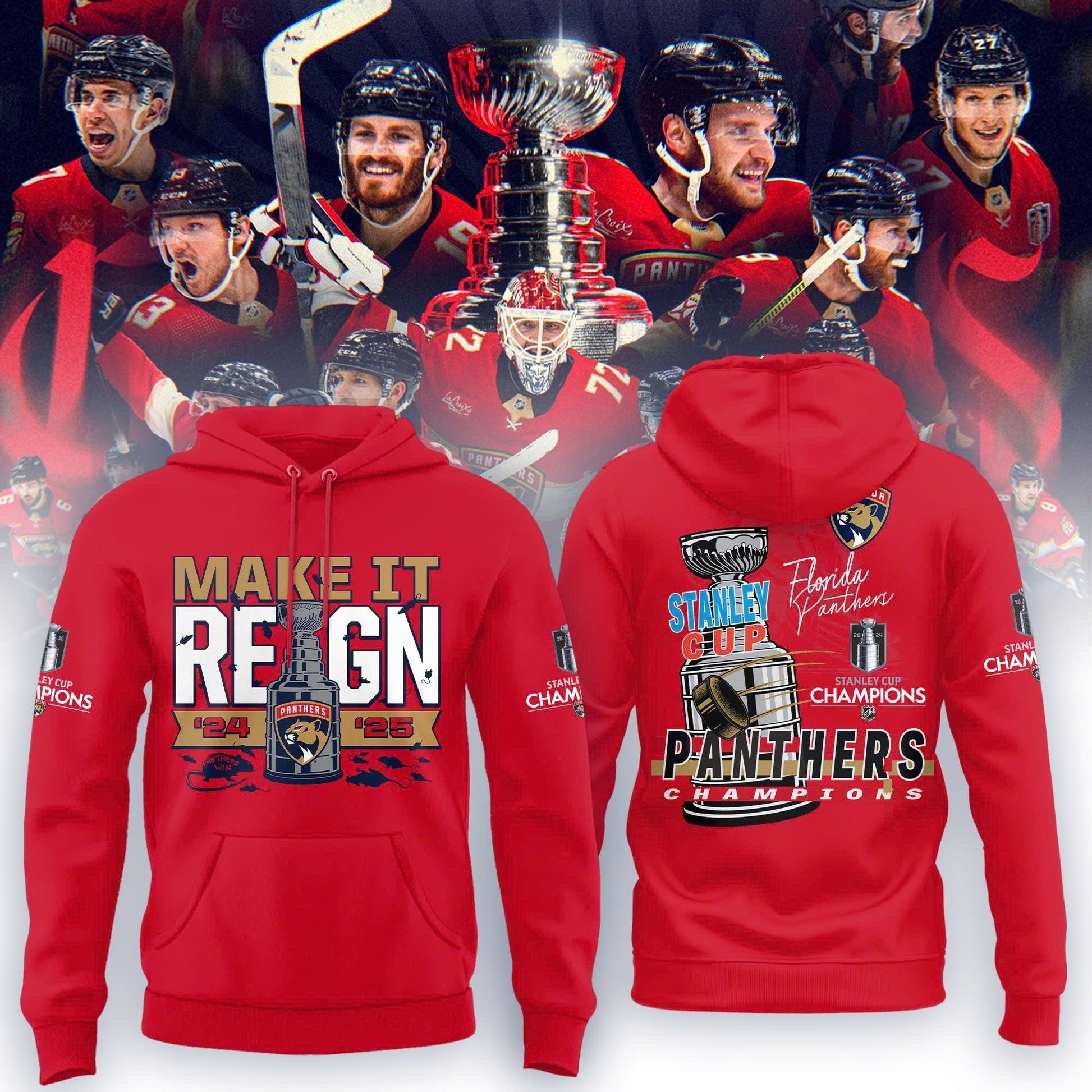 Florida Panthers Back To Back Champions Stanley Cup 2025 Hoodie
