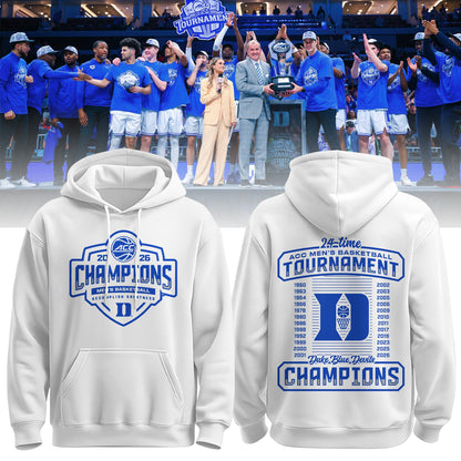 Duke Blue Devils Unisex 2026 ACC Men's Basketball Tournament Champions Locker Room Special Hoodie