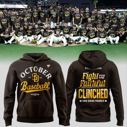 San Diego Padres Fight For The Faithful Postseason October Baseball Hoodie For Fans