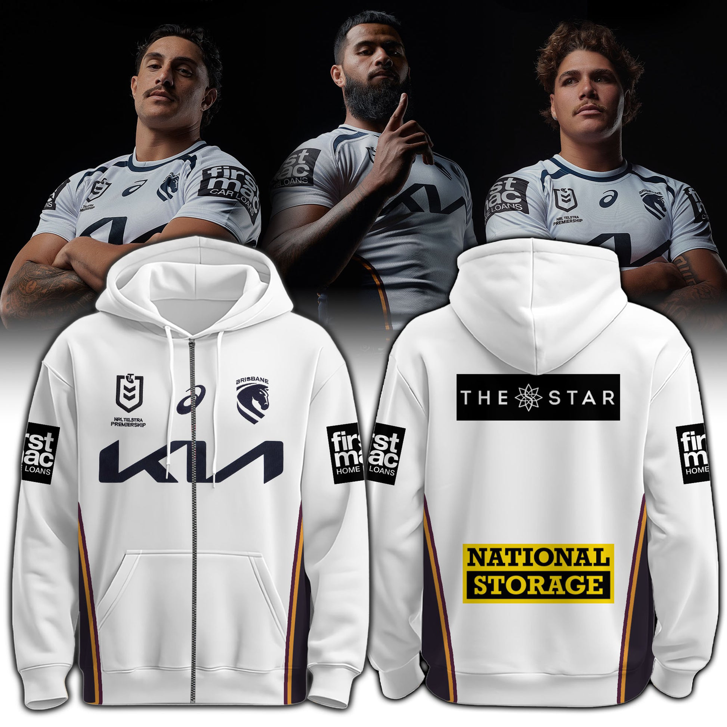 Brisbane Broncos 2026 Heritage ZipHoodie