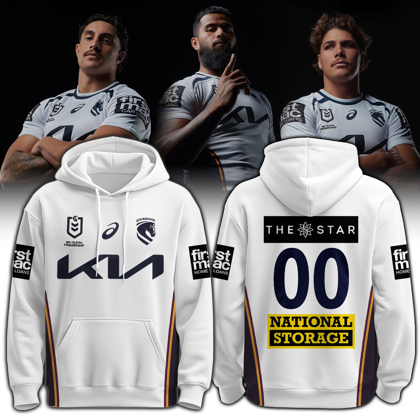 Brisbane Broncos 2026 Heritage Hoodie Custom Number