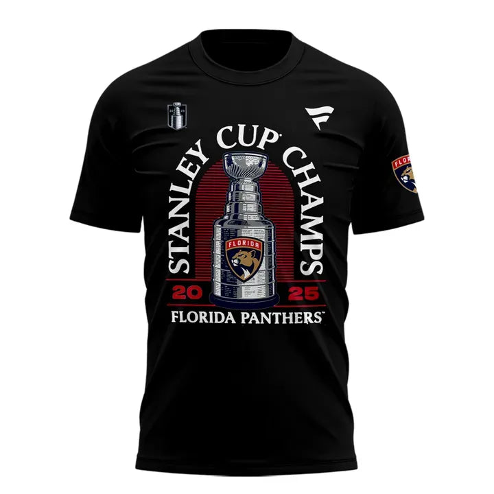New T-Shirt Florida Panthers Back-To-Back Stanley Cup Champions