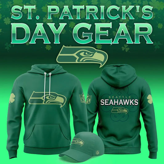 Men's Seattle Seahawks Green Celtic Luck Hoodie