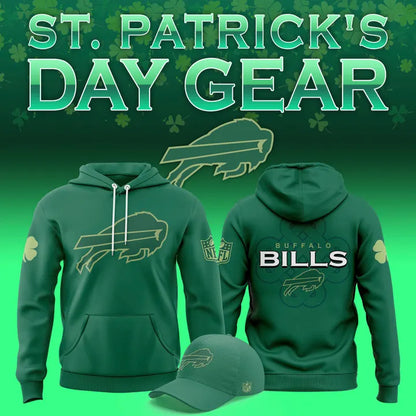Men's Buffalo Bills Green Celtic Luck Hoodie