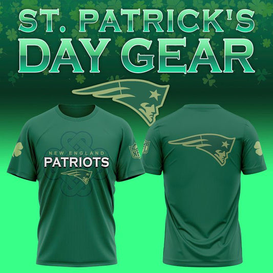 Men's New England Patriots Green Celtic Luck T-shirt