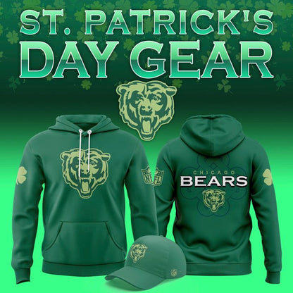 Men's Chicago Bears Shop Green Celtic Luck Hoodie