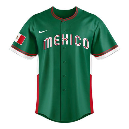 Mexico Baseball 2026 World Baseball Classic Road Stadium Jersey - Green