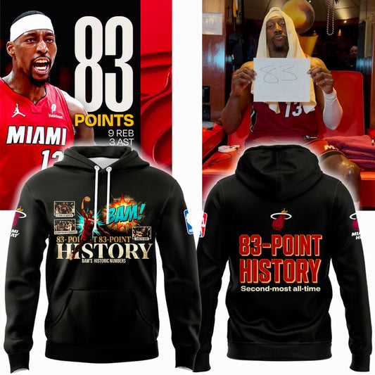 Miami HEAT - Bam Adebayo 83-Point History Limited Hoodie